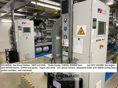 CHP,  combined heat and power stations MTU , ONSITE ENERGY ME3042L3