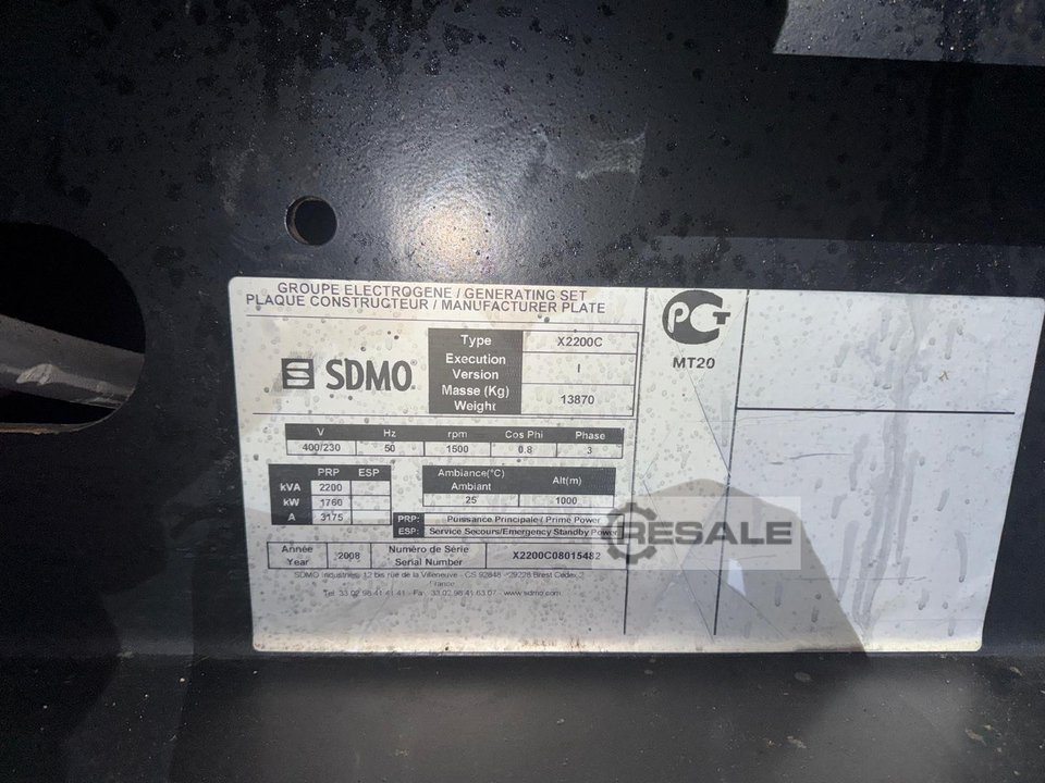 Diesel generators SDMO X2200 C MTU 16V4000