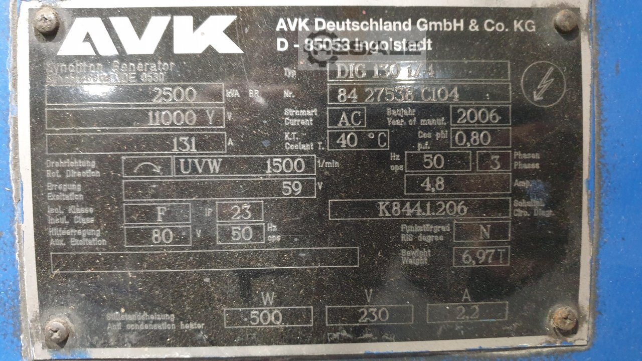 Generators AVK DIG 130 i/4
