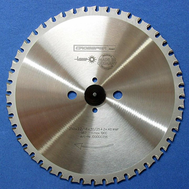 Metall Kreissäge Wippsäge Sägeblatt 250mm x 30mm 356