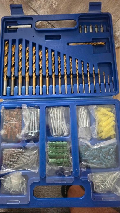 Bohrer-Dübel Set Titanium Fraes und Bohrerset im Koffer Neu Top