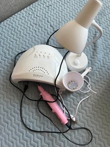 Großes Manikür-&Nageldesign Set mit UV-Lampe,Fräser&viel Zubehör