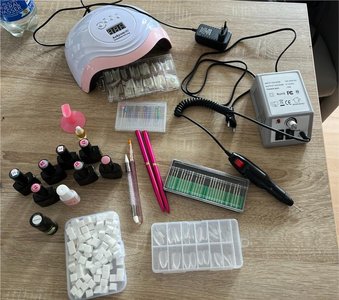 Jolifin Nageldesign Set mit Lampe, Fräser & Zubehör