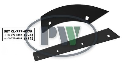 PW Verschleißblech CL-777-637R (777637.0) – passend für Claas Lexion 570, 730–750, 760