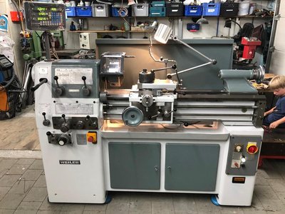 Überholte Drehbank, Drehmaschine Weiler Condor VS2