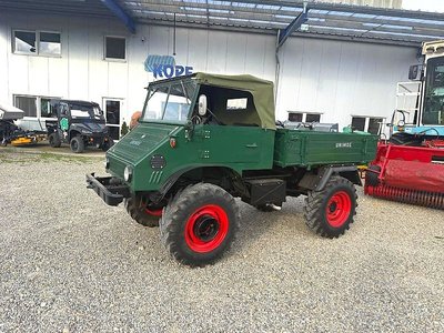 Mercedes-Benz Mercedes Unimog U 411 komplett restauriert, FZ, FH, Heckkrafthebe, Kipppritsche