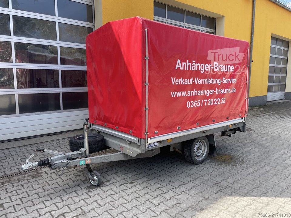 Anhänger mit Pritsche & Plane SARIS PS 1513 Hochlader Plane Auffahrschienen gebraucht