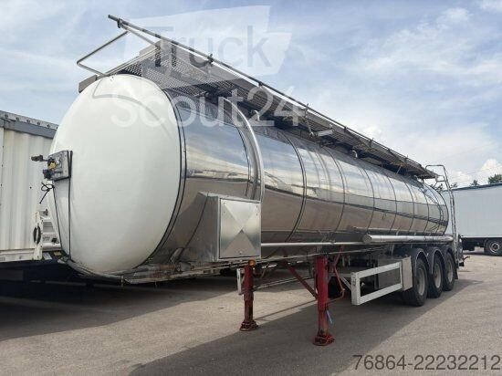 Tankauflieger FELDBINDER LEBENSMITTELTANK, CA. 34.000L, 3 KAMMERN, TROMMELBREMSEN gebraucht