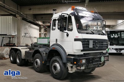 Abrollkipper MERCEDES-BENZ 3234 B 8x4, Meiller, Blatt, Schalter, Standklima gebraucht