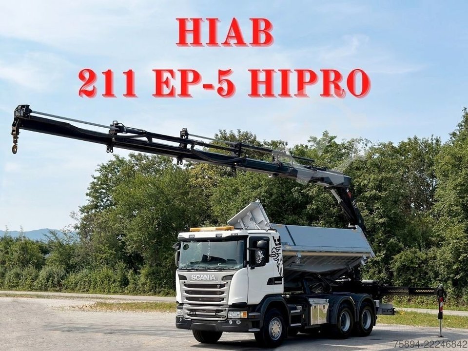 SCANIA G 410 * Kipper 5,20 m + KRAN/FUNK * 6x4 * TOP