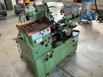 1984 JÄGER UMA 17 Leit- und Zugspindeldrehmaschine