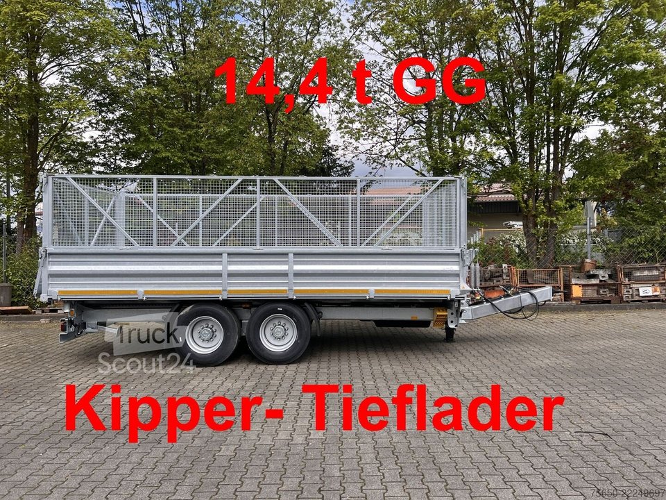 Kippanhänger Möslein TTD 14  5,70 m  14 t Tandem- Kipper Tieflader 5,70 m lang, Breite Reifen-- Neufahrzeug -- neu