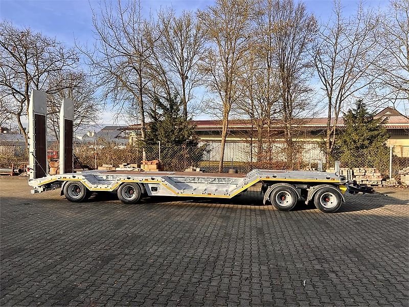 Möslein T 4 VB H1 R neuer 4 Achs Tieflader + Radmulden