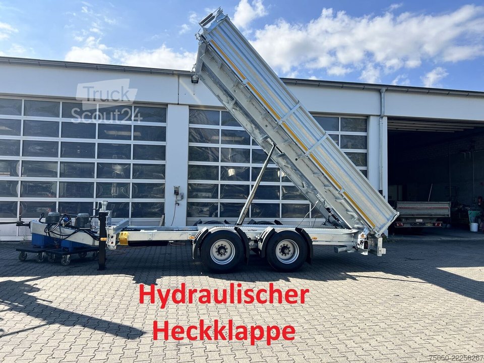 Kippanhänger Möslein TTD 19 B  19 t Tandemkipper- Tieflader hydraulischer Klappe Breitbereifung neu