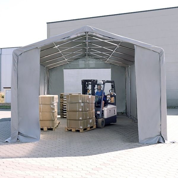 Toolport GmbH Lagerzelt 3x6-8x16 Zelthalle Industriezelt Zeltgarage Unterstand Hallen