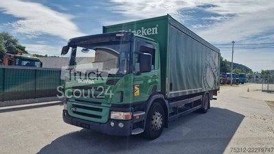 LKW mit Getränkeaufbau Scania P340  E3 Alu-Latten LBW AHK Alufelgen Blatt Luft gebraucht