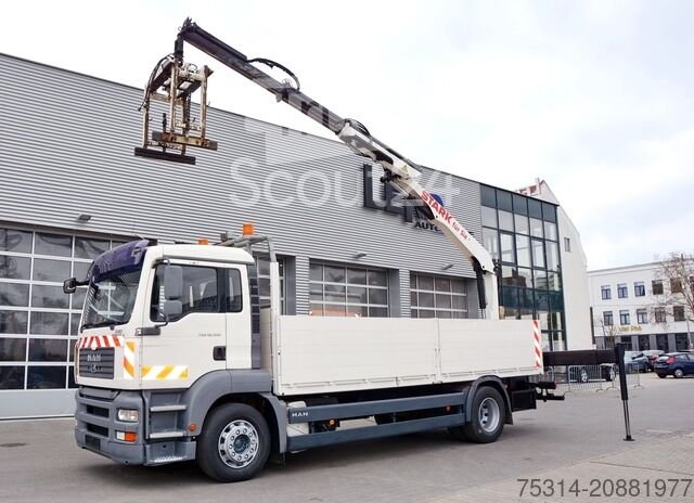 LKW mit Pritsche (offen) man TGA 18.350 Kran Palfinger PK12001 L Palettenzange gebraucht