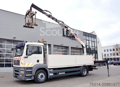 LKW mit Pritsche (offen) man TGA 18.350 Kran Palfinger PK12001 L Palettenzange gebraucht