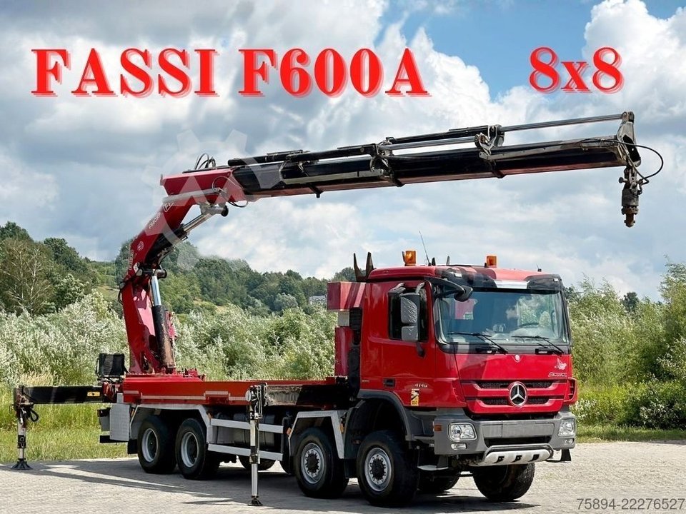 MERCEDES-BENZ ACTROS 4146 * FASSI F600A + FUNK * 8x8 !!