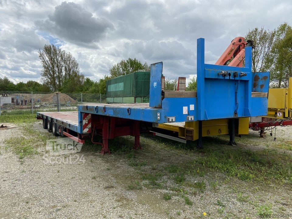 Tieflader-Sattelauflieger  stp  3 Achs Satteltieflader Platofür Fertigteile oder Baumaschinen gebraucht