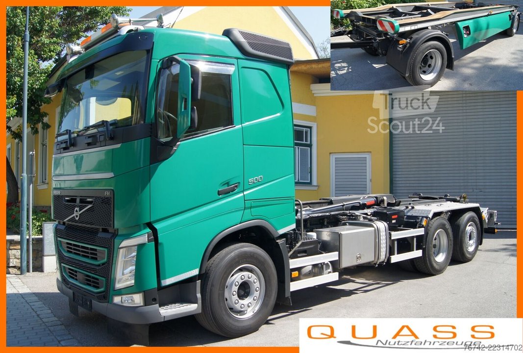 Abrollkipper Volvo FH 500 6x2 / MULTILIFT XR21 Schub-Knickarm / TÜV gebraucht