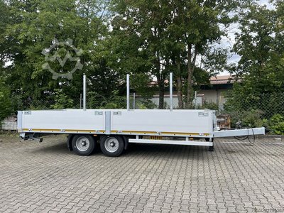 Möslein THT 11- G 6,2  Tandem Pritsche- Tieflader mit Rungentaschen