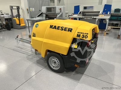 Kaeser M30 PE screw compressor on a trailer