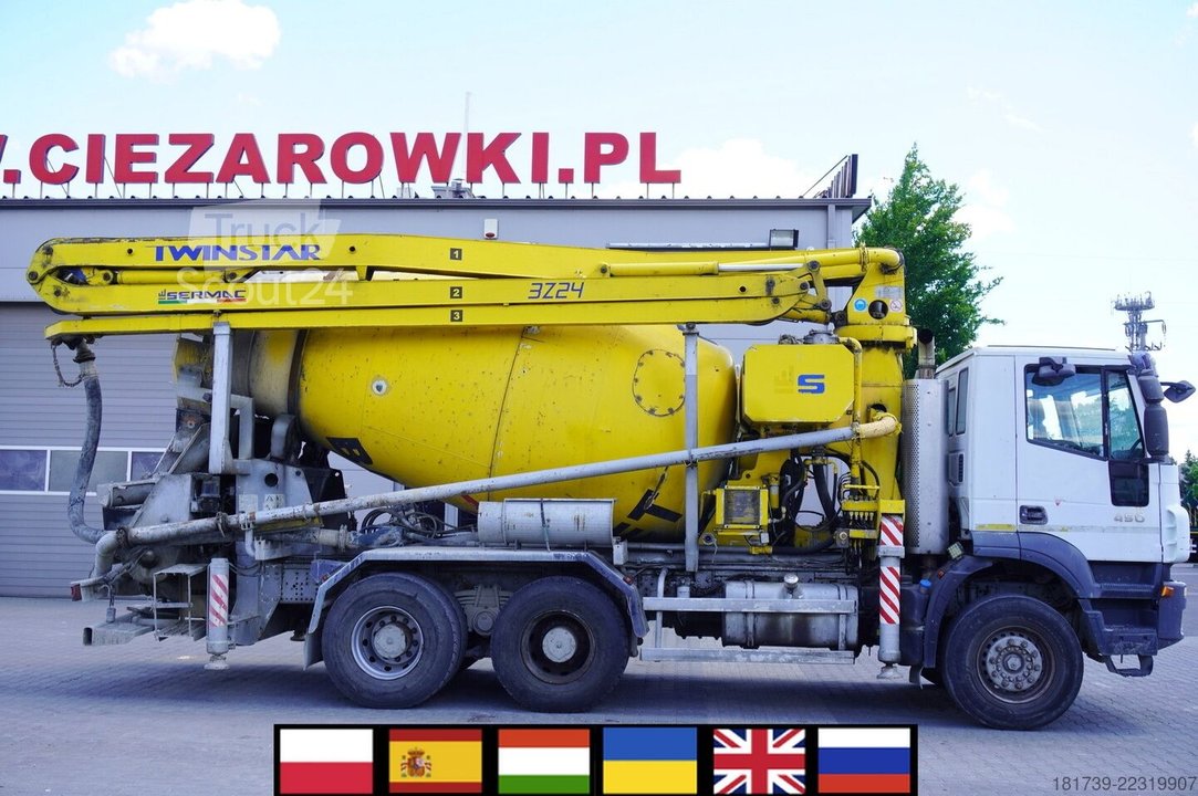 Betonpumpe Iveco Trakker 450 6x4 / Sermac Twinstar 3Z24 gebraucht