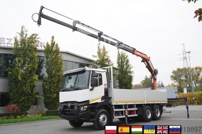 Plattform mit Kran Renault C380 Comfort 6x4 / Atlas 172.3E crane gebraucht