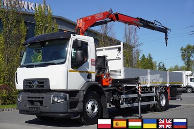 Plattform mit Kran Renault C280 DTI 8/ FASSI crane F135a.22 /15EPAL gebraucht