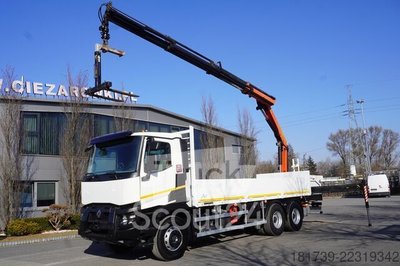 Plattform mit Kran Renault C380 / 6x4 / HDS Palfinger PK 18002-EH 6 gebraucht