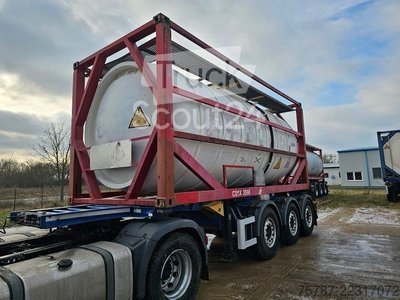 Auflieger-Wechselfahrgestell SCHMITZ CARGOBULL Tankchassis mit Tankcontainer, 424.676 KM gebraucht