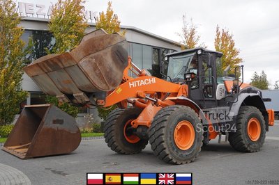 Knicklader Hitachi ZW220 articulated loader / 2 buckets gebraucht