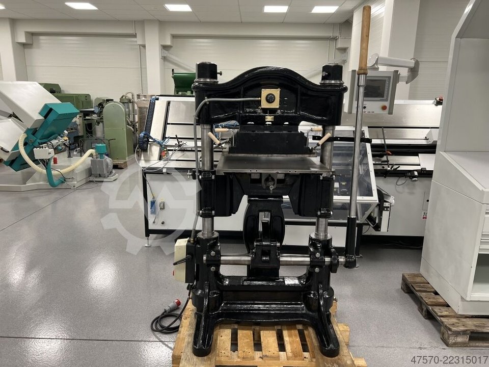 Karl Krause Hot stamping press Buchbindereimaschine