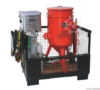 Mammut 100 liter Druck-Sandstrahlgerät mit Quick-STOP Sicherheitsabschaltung