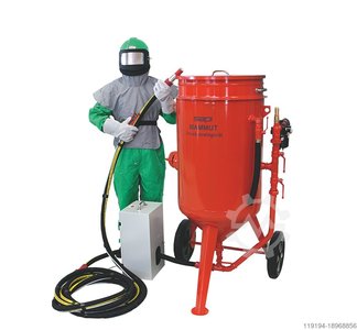 Mammut 200 liter Druck-Sandstrahlgerät mit Quick-STOP Sicherheitsabschaltung