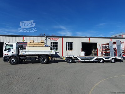 Tieflader-Sattelauflieger FLIEGL Tiefladeanhänger DTS 300 mit Radmulden neu
