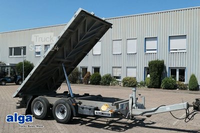 Dreiseitenkipper Anhänger HUMBAUR HTK 754020, Verzinkt, Tandem, 4.200mm lang, LED gebraucht