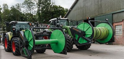 Verschlauchungstechnik Schlauchhaspel BIG2 Schlauchtrommel Flachschlauch Verschlauchung Gülleverschlauchung