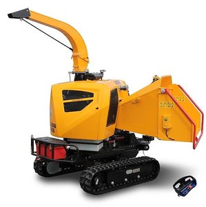 Diesel - Häcksler, Buschhacker, Schredder auf Gummikettenfahrwerk bis 16cm. LASKI LS-160 DW Track RC. Der Raupenhäcksler