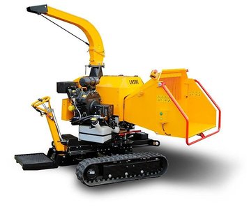 Häcksler, Buschhacker, Schredder auf Gummikettenfahrwerk bis 16cm. LASKI LS-160 P Track. Der Raupenhäcksler für den Prof