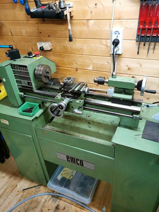 Rotary machine Emco Compact 8 with cabinet