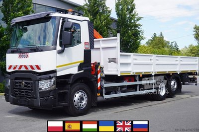 Plattform mit Kran Renault Palfinger PK 19.001 SLD5 crane / Flatbed gebraucht