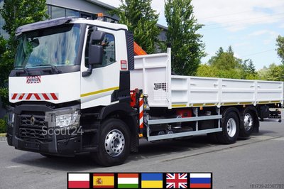 Plattform mit Kran Renault Palfinger PK 19.001 SLD5 crane / Flatbed gebraucht