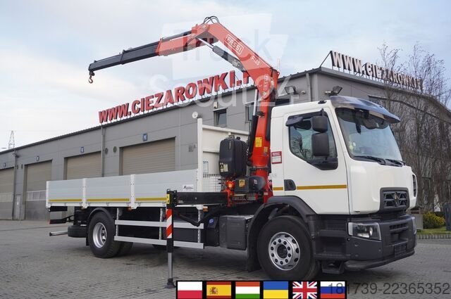 Plattform mit Kran Renault C320 P4x2 E6 / Fassi 5.6 t / Range 8 m / gebraucht