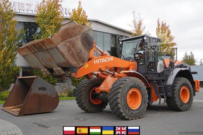 Knicklader Hitachi ZW220 articulated loader / 2 buckets gebraucht