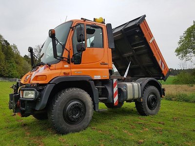 Mercedes-Benz Unimog U400 405/12 HYDROSTAT VARIOPILOT Kipper 1.Hand