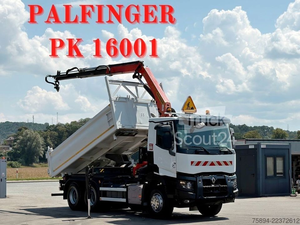 Autokran RENAULT C 380* KIPPER 5,20 m* KRAN/FUNK * 6x4 * TOP gebraucht