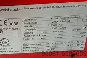 WEISHAUPT RL 3-A  /// 775kw Weishaupt RL 3-A, 775 kw,Ölbrenner
