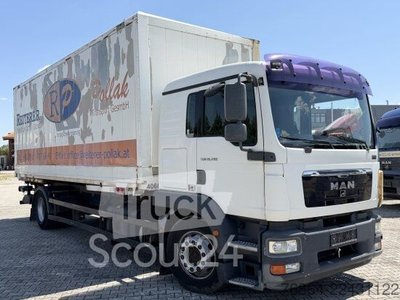 Wechselfahrgestell LKW MAN TGM SCHLAFKABINE, 18.290 4X2 LL EURO 5 MIT KRONE KOFFER AUFBAU gebraucht